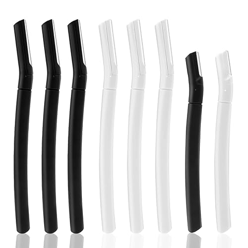 Sunuly Maquinilla de afeitar para cejas, rasuradora facial Dermaplane para mujer, afeitadora de cejas (8 unidades), eliminación de pelusa de