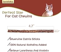 Vista 2 de Silvervine Sticks para gatos, 10 unidades, Silvervine y Matatabi Juguetes de hierba gatera, palitos masticables para gatos aburridos