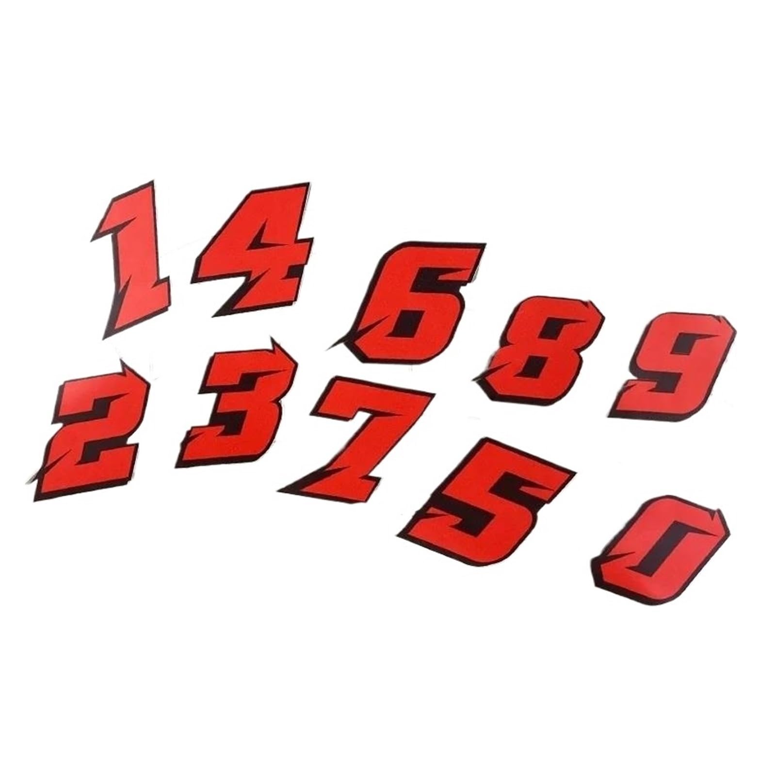 Decoration 0to9 Motorcycle Stickers Waterproof Front Fairing DIY Scooter Helmet Box Modified Vinyl Decals ﻿(10CM)