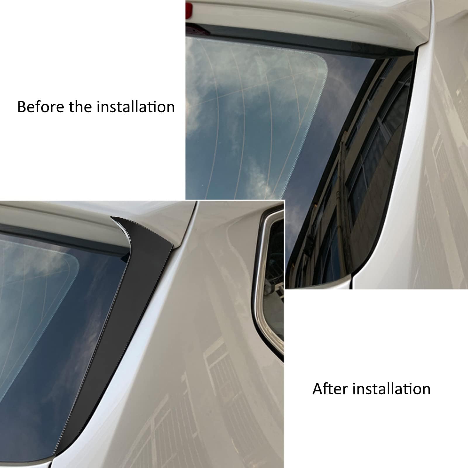 Spoiler Laterale del Lunotto Posteriore, Coppia di Copri Spoiler del Lunotto Posteriore in ABS Trim Ala Sinistra Destra Sostituzione Nero Lucido per X3 F25 2011-2017