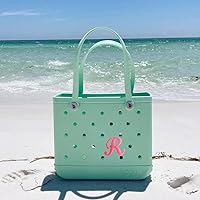 Vista 4 de wish young 3PCS Letter Charms Compatible with Bogg Bags,2.75 in Large Size Bag Inserts Accessories Decorative Charm for Beach Bag (Hot pink, F)