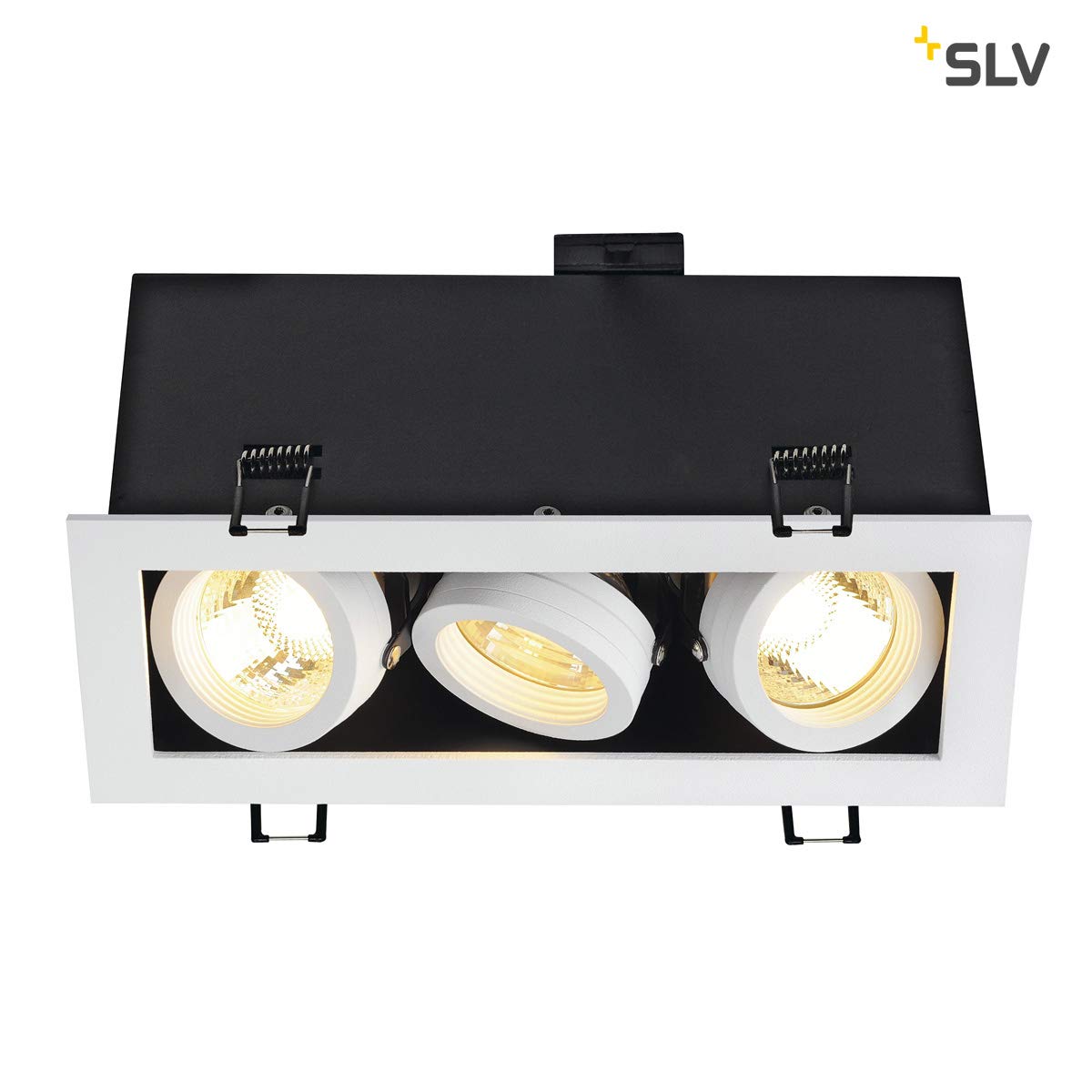 SLV lampada a incasso da soffitto PIKA/faretto, lampada a stelo, faretto da soffitto, lampada da soffitto, lampada a incasso LED, illuminazione per interni / GU10 50W grigio