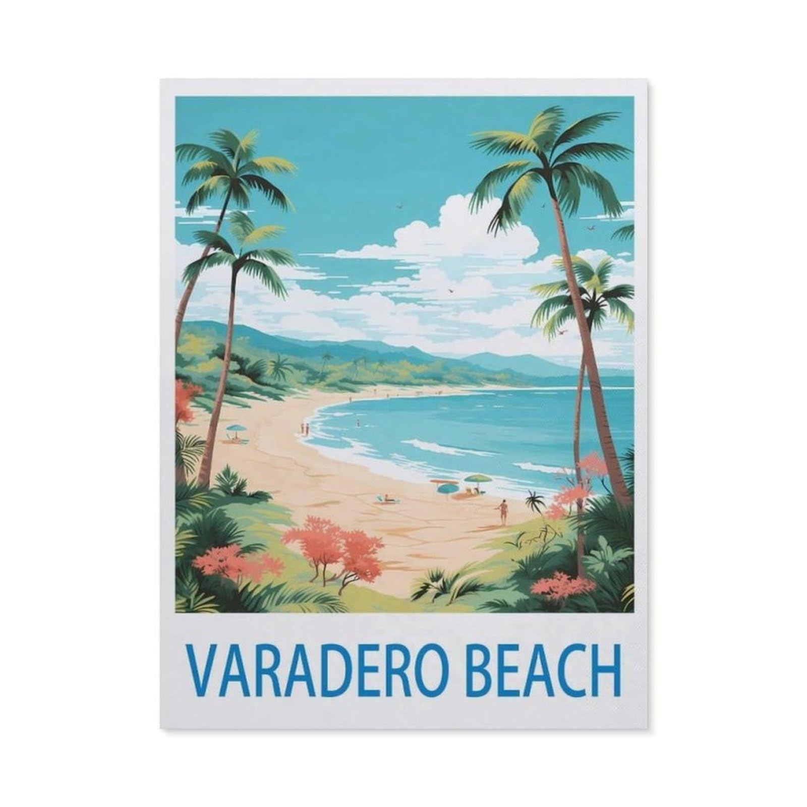 BEAYODKP Full Diamond 5D DIY Diamond Painting，Varadero Beach，3D Diamond Embroidery Cross Stitch Mosaic Needle Works（50 x 60 cm/19.68 x 23.62 inches）-CN48