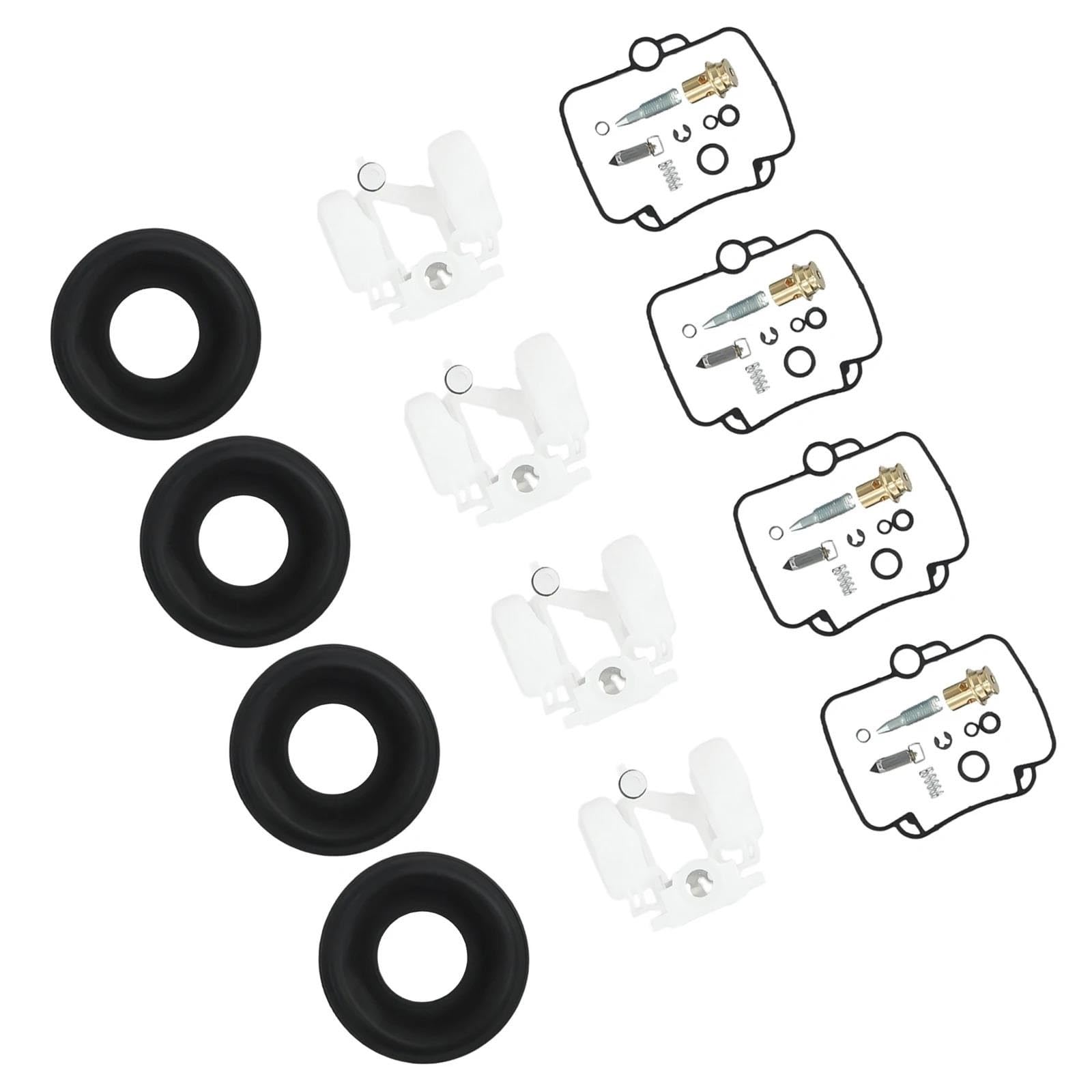 ZYSM Kit De Réparation Carburateur Pour Suzuki Bandit 1200, GSF1200S, GSXR1100, GSXR600W, GSXR750, Katana 750, Avec Diaphragme Et Flotteur (lot 4) Pièces de carburateurs