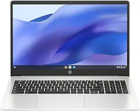 HP Chromebook premium de 15,6 HD, processador Intel Celeron N 3,7 GHz, velocidade turbo de 8 GB, SSD de 64 GB, WiFi ultrarrápido de até 1700 Mbps, Chrome OS, Arctic Sliver