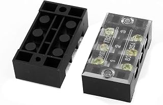 2 Pcs Distribution electrical TB-2503 3 Position 600V 25A Barrier Block Terminal Strip Wire Connector