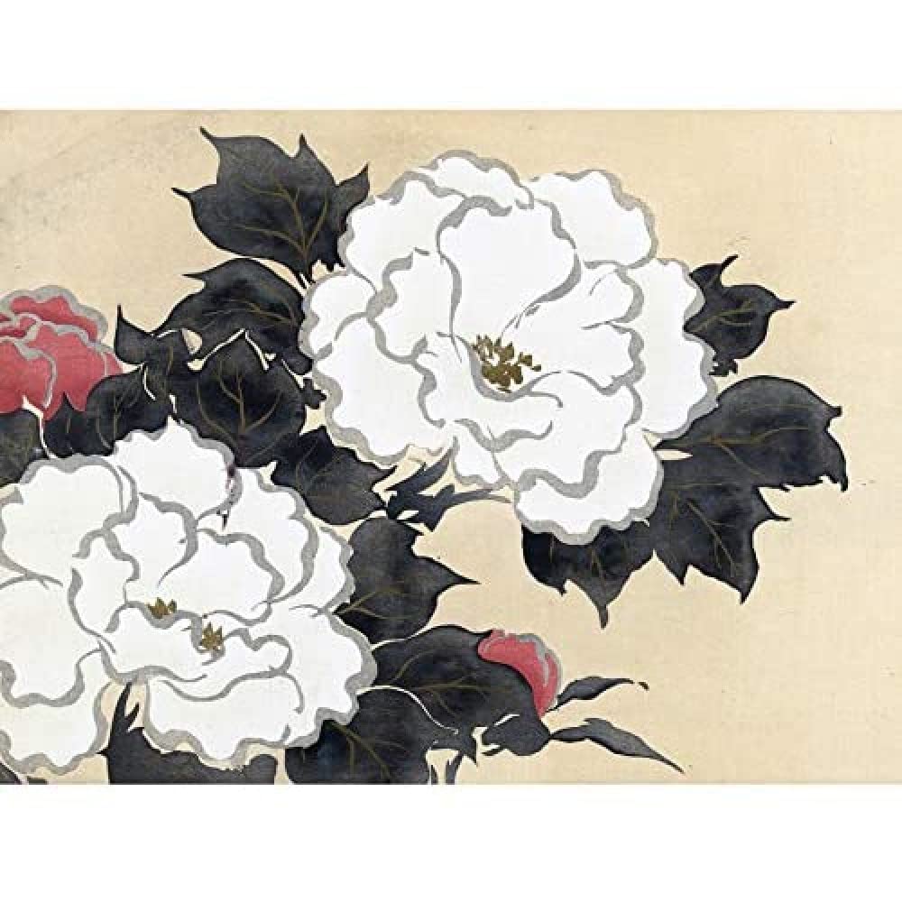 Artery8 Kamisaka Sekka Peonies Flower Japanese Painting Art Print Canvas Premium Wall Decor Poster Mural
