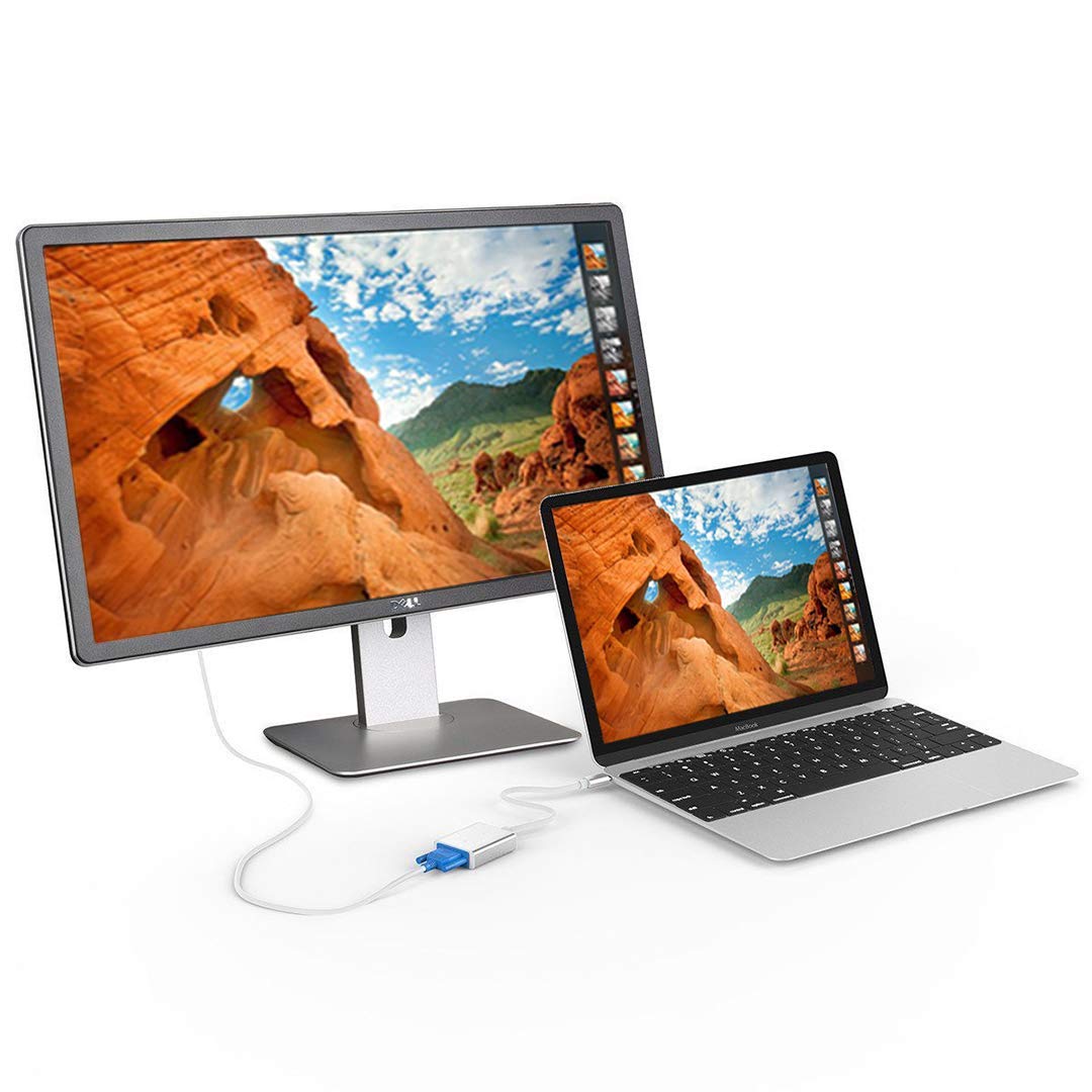 USB Type C to VGA Adapter, USB 3.1 (Thunderbolt 3) Converter Compatible with MacBook Pro, Air, Dell XPS 13/15, Surface Book 2 and More — Amazon image 3