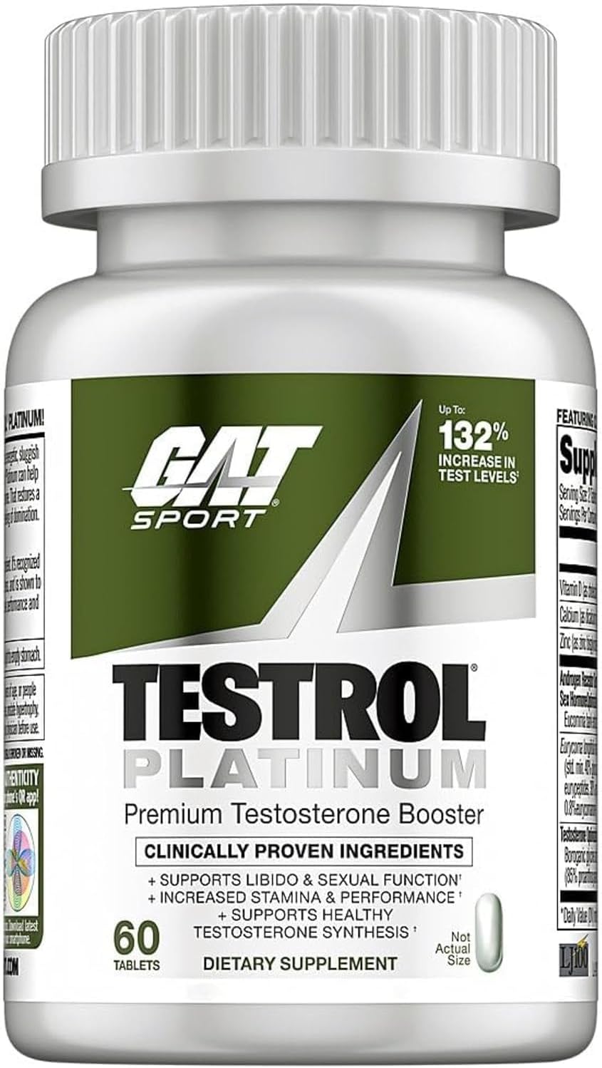 GAT SPORT Testrol Platinum, Test Booster for Men, 60 Tablets