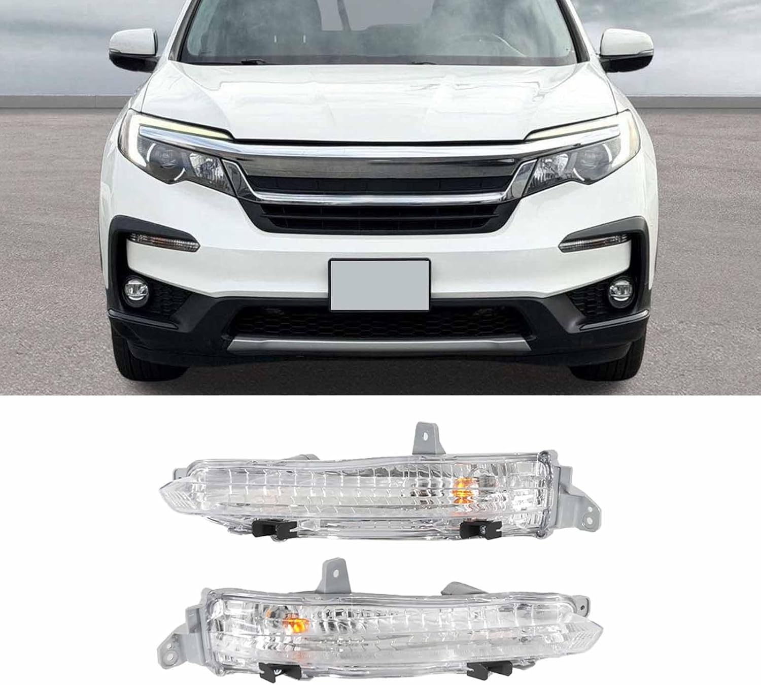 A Pair Turn Signal Light Assembly for Honda Pilot 2019 2020 2021 Driver Side&Passenger Side OE Replacement 33350-TG7-A21 33300-TG7-A21 HO2530133 HO2531133