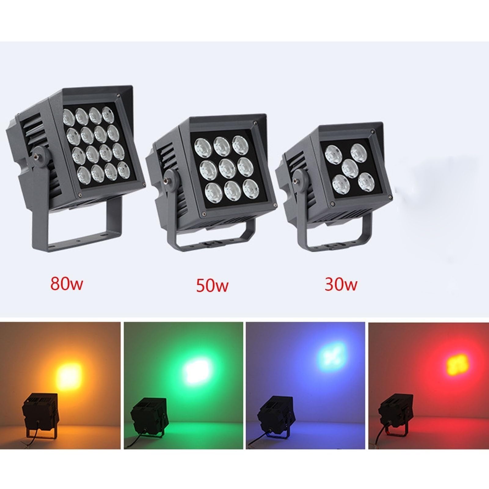 Reflektory zewnętrzne - projektor LED, projektory LED dalekiego zasięgu AC85-265V, wodoodporny reflektor LED o długim zasięgu, projektor LED, wąski projektor świetlny do użytku na zewnątrz (Green Lig