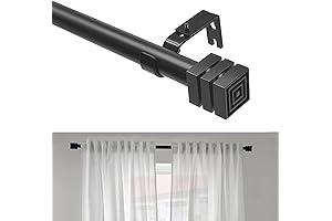 1in Curtain Rod: Extendable Decorative Window Curtain Rod
