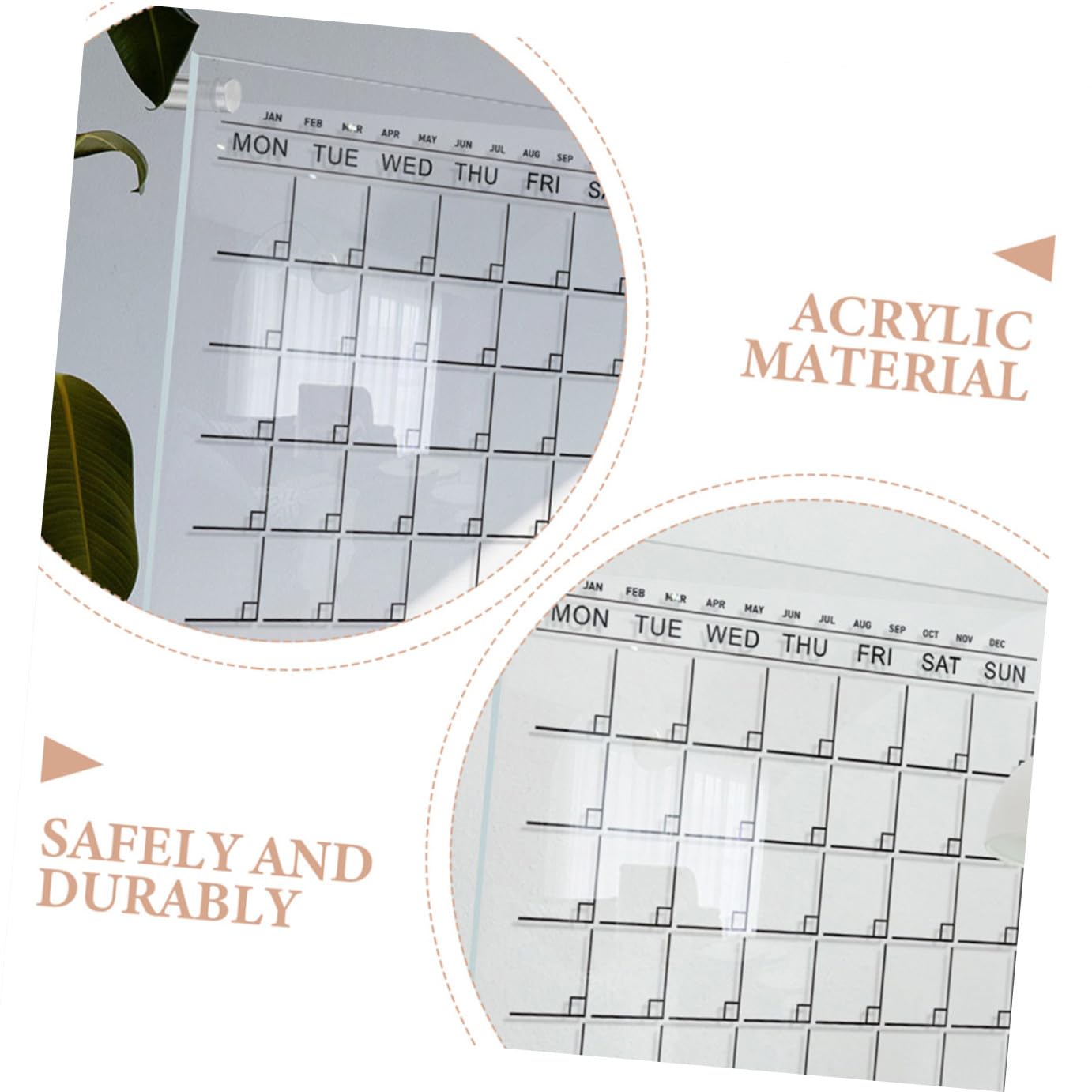 Acryl Wochenplanungstafel zum Aufhängen, Transparente Wandtafel