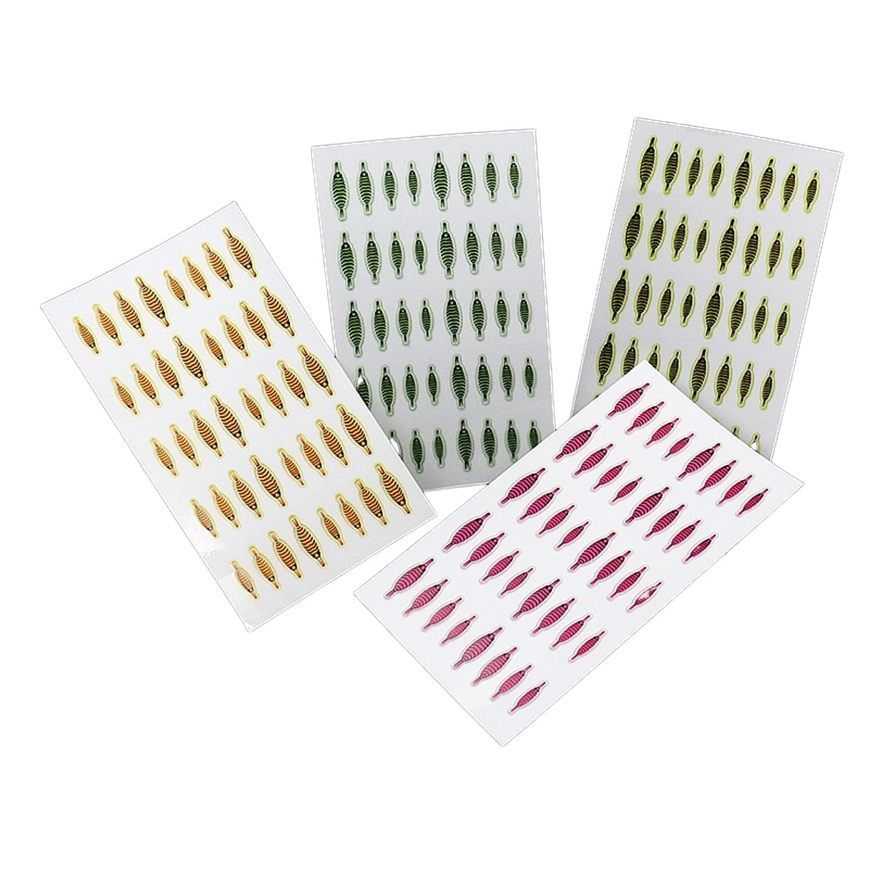 ZHONGJIUYUAN realistic gammarus shrimp backs fly tying thin skin scud backs segment wrap fly tying materials 4 Sheets(160pcs)