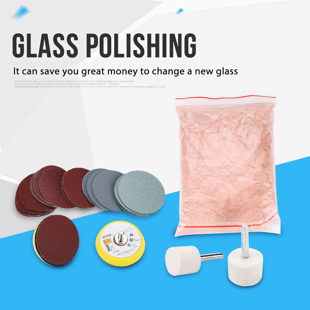 Oxyde De Cerium Poe Verre,Kit Poe Verre Perceuse,Poe Verre,Kit Poe Verre,Mover,é De Poe Pour Verre À L'Oxyde De Cérium 8 Oz
