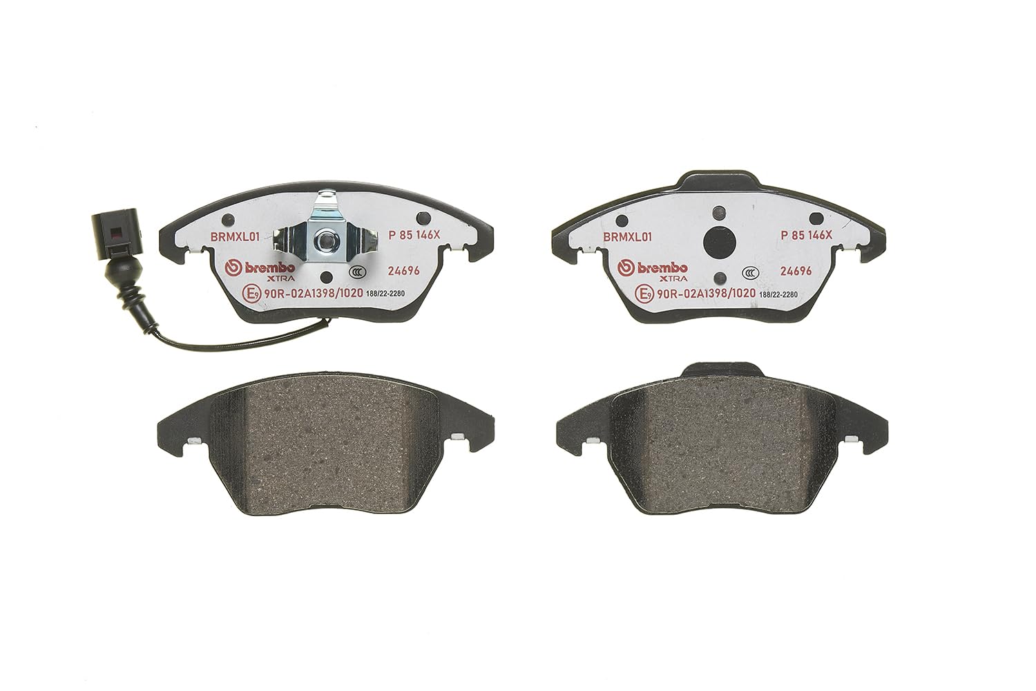 BREMBO Kit pastiglie freno, Freno a disco P85146X Compatibile con: AUDI A1, A1 Sportback, A3, A3 Cabriolet, A3 Sportback, TT, TT Roadster, SEAT ALTEA XL, LEON, SKODA OCTAVIA II, OCTAVIA II Combi | Compatibile con: AUDI A1, A1 Sportback, A3, A3 Cabriolet,