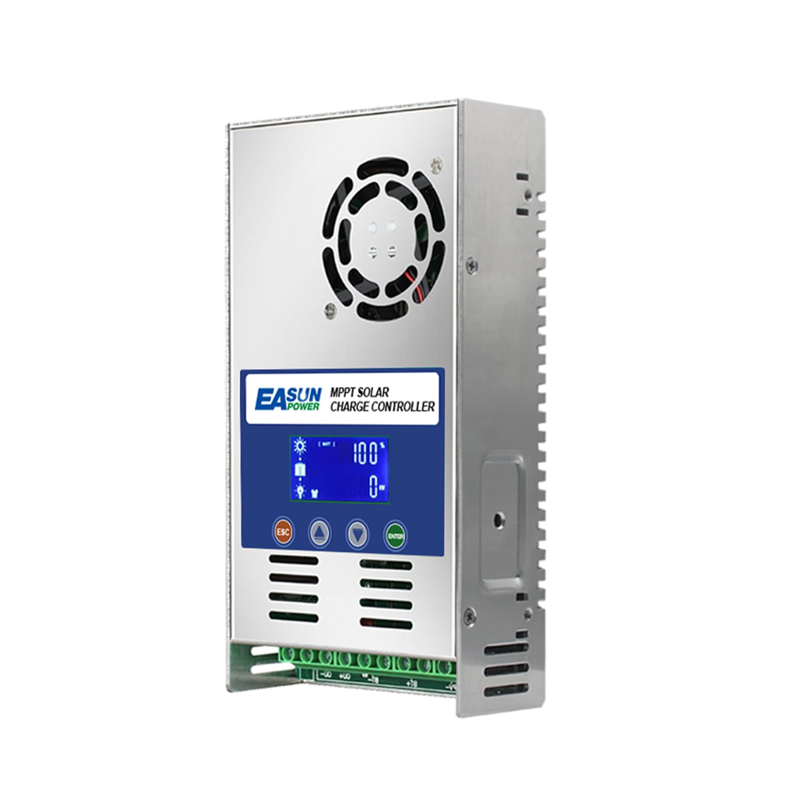 POWLAND 60A Controlador de carga solar MPPT de 60 amperios, 12 V, 24 V, 48V batería, regulador de pantalla LCD ajustable automático, apto para batería de litio y sellado de gel lifepo4