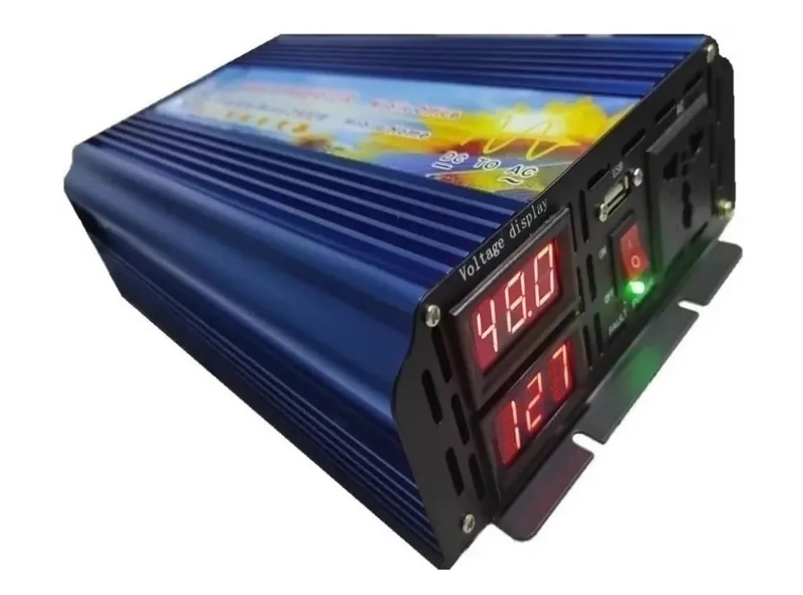 Inversor de Onda sinusoidal Pura de 2500 W CC 48 V a CA 110 V 120 V 60 HZ Pantalla Digital (Color : 50HZ, Size : 12V-110-120V)