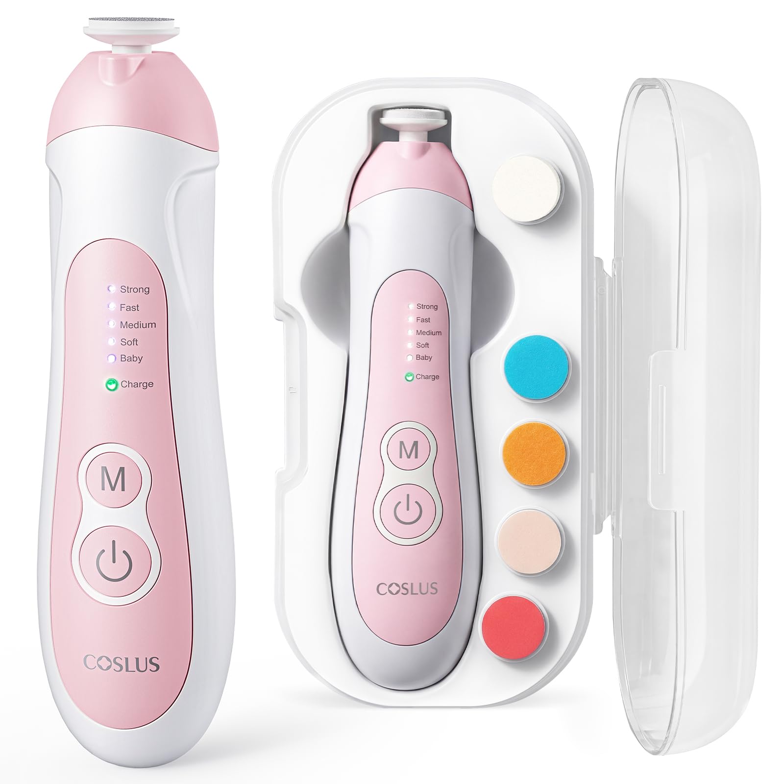 COSLUS Bichenis COSLUS C52 Baby Electric Nail File Trimmer, CPC Certified and Quiet Design