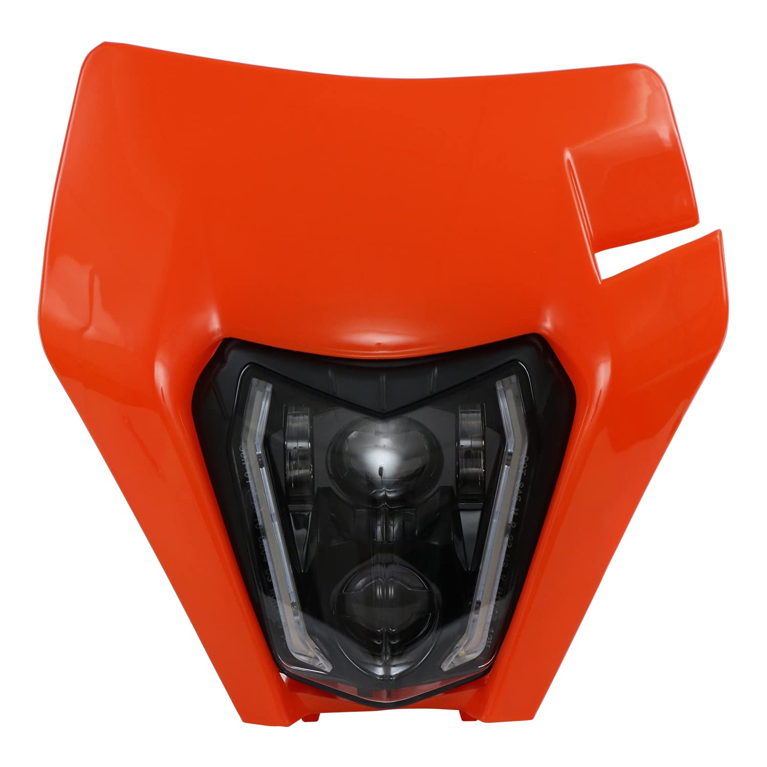 Motorrad Scheinwerfer,E24 Tagfahrlicht Motorrad Lichtmaske LED-Orange