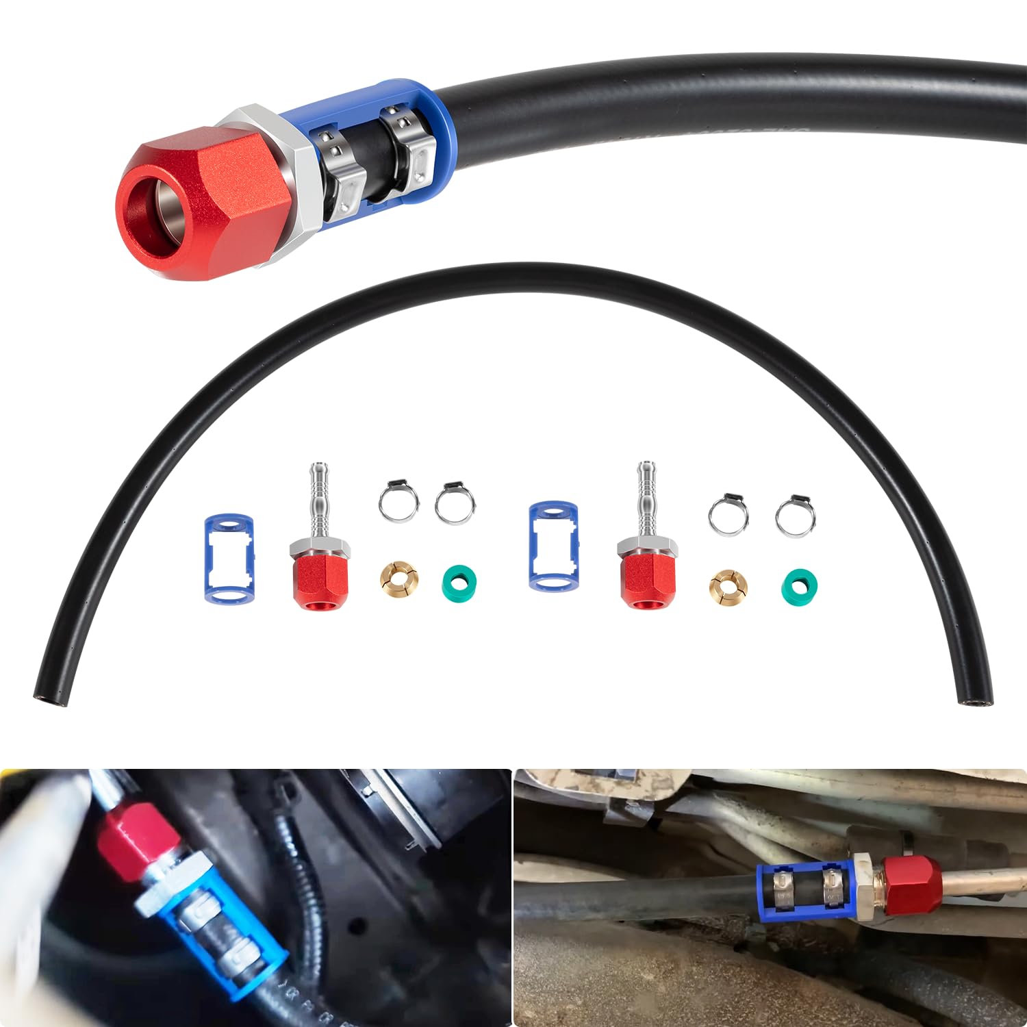 Photo 1 of **MISSING ACCESSORIES, HOSE ONLY** 800-671 A/C Line Splice Kit for 3/8 Line With No.6 Hose, A/C Air Conditioning Repair Splice Connector, Universal Fit For 3/8'' Hose to Hard Lines Repair