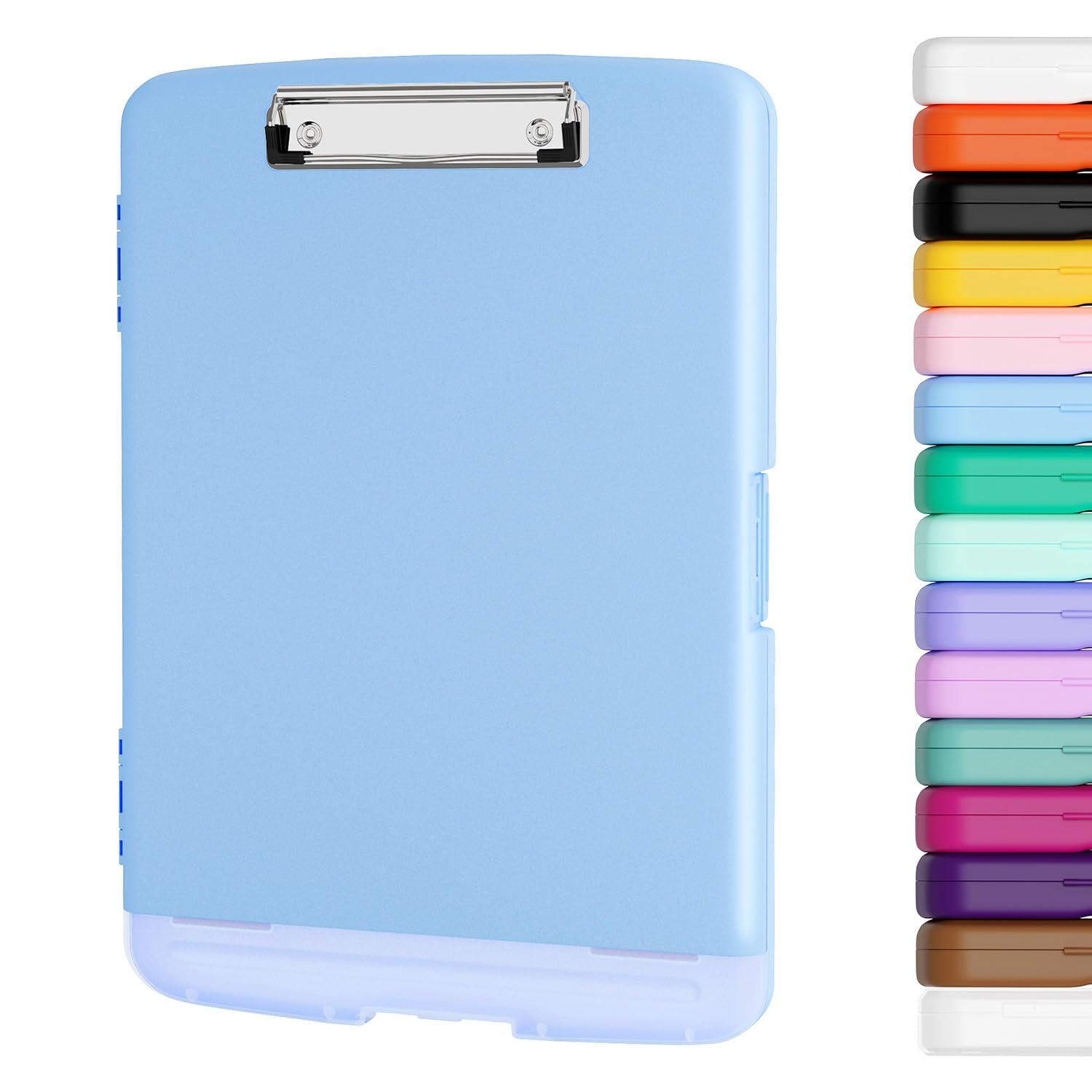 Piasoenc Clipboard with Storage, 8.5x11" Storage Clipboards with Pen Holder and A4 Legal Paper Folder, Heavy Duty Plastic
