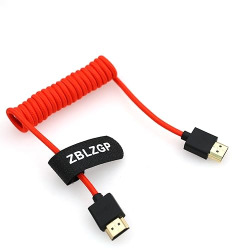 ZBLZGP Cable HDMI 8K trenzado de nailon, chapado en oro de 24 quilates para cámara Nikon Z9, Panasonic Lumix S5, cámaras S1H, cámara Fujifilm X-H2S