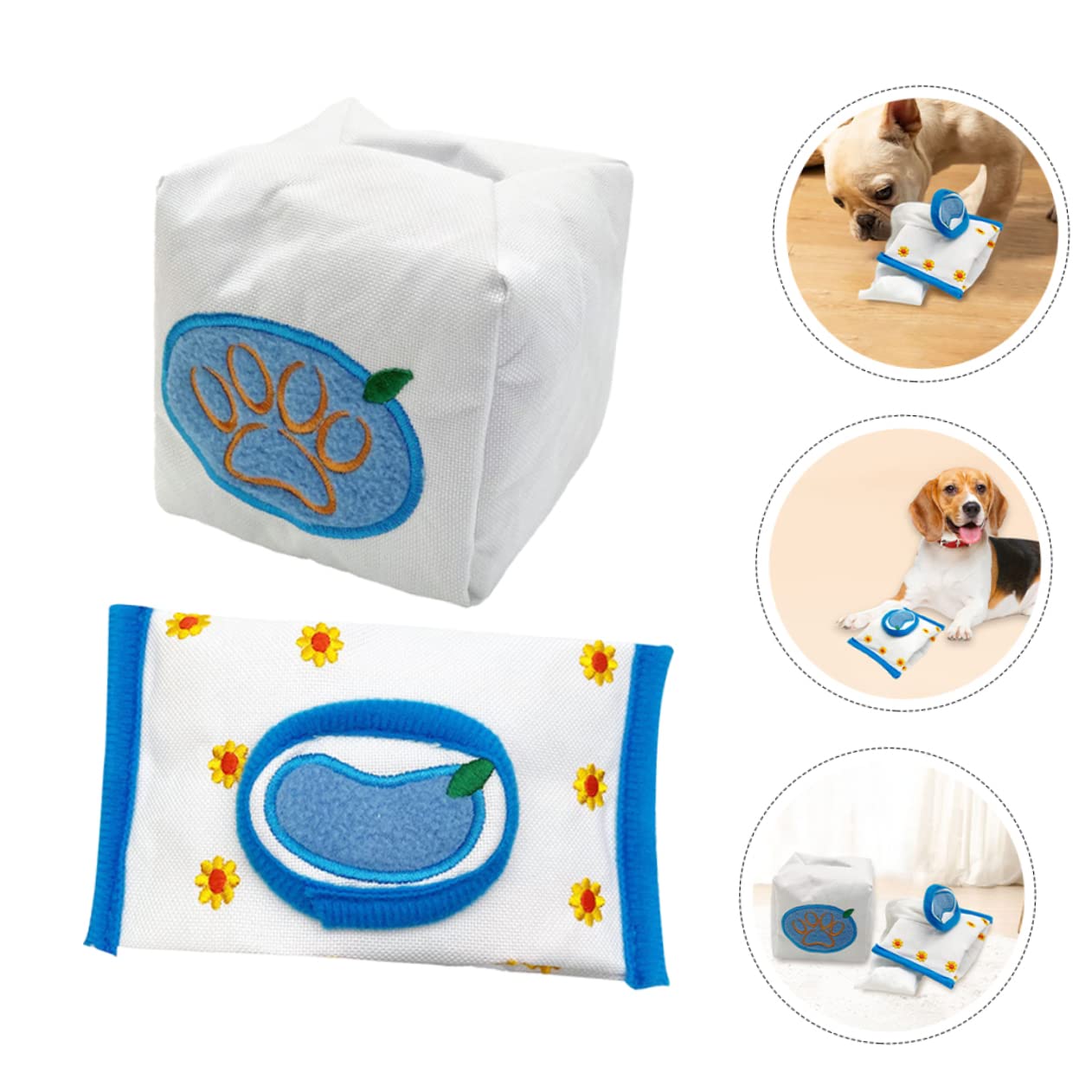 minkissy 4 Piezas de Almohadilla para olfatear para Mascotas, Juguetes de Peluche para Perros, Juguetes interactivos para Perros y Mascotas, Juguetes interactivos de Entrenamiento para,