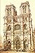 Produktbild Notre Dame Paris Drawing 1828: Journal Notebook with blank lined pages Notre Dame Paris drawing with watercolor 1828