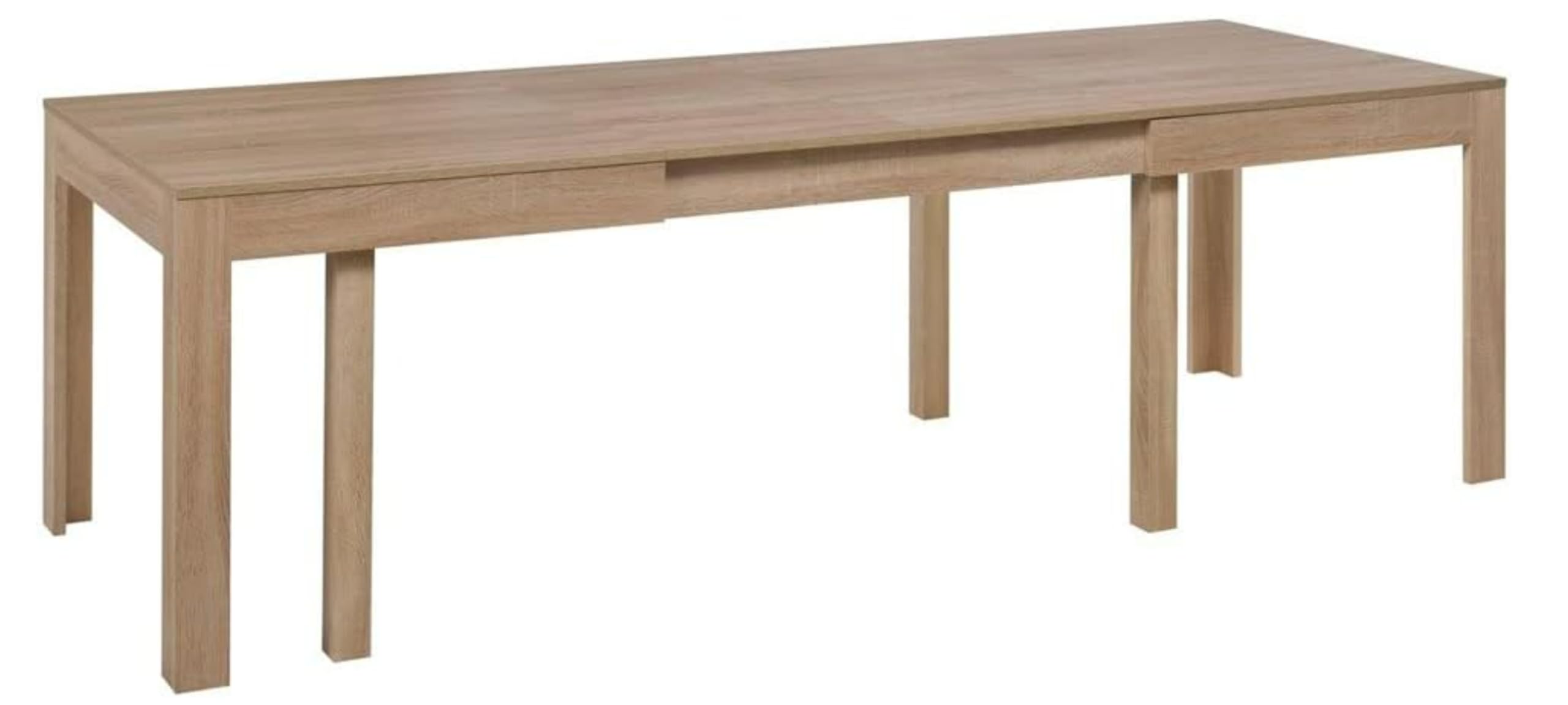 Praktisch Tisch JORD 140-260x80x76cm Esszimmer 4-10 Personen Esstisch mit ausziehbarer Tischplatte auf 260 cm ausziehbar Küchentisch Esszimmertisch Ausziehtisch Eiche Sonoma