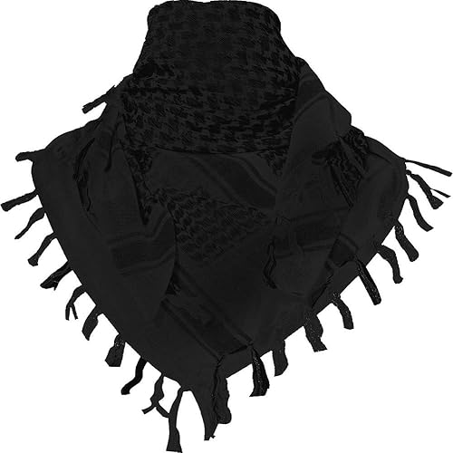 Miniatura 2 de MAGNIVIT - Bufanda táctica Shemag de algodón Keffiyeh para el desierto, bufanda árabe para cabeza y cuello