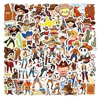 100PCS Cartoon Cowboy Stickers for Kids Teens Adults Boys and Girls,Cool and Stylish Western Decals for Party Supplies Water Bottle Laptop Luggage Car Bike Helmet Computer Skateboards