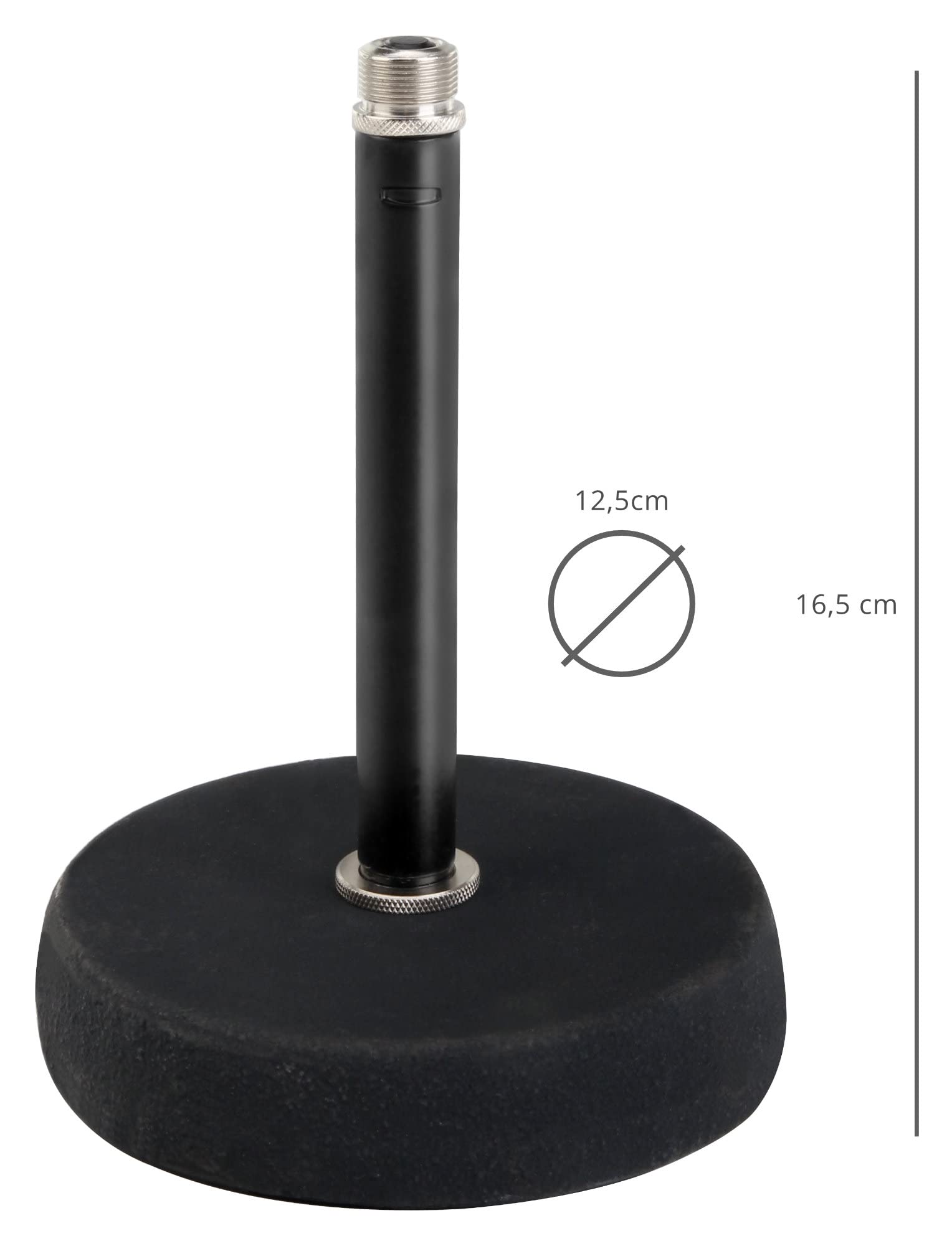 Pronomic MST-10 BK statyw do mikrofonu stołowego, statyw (do gwintu 3/8", żeliwna podstawa), czarny