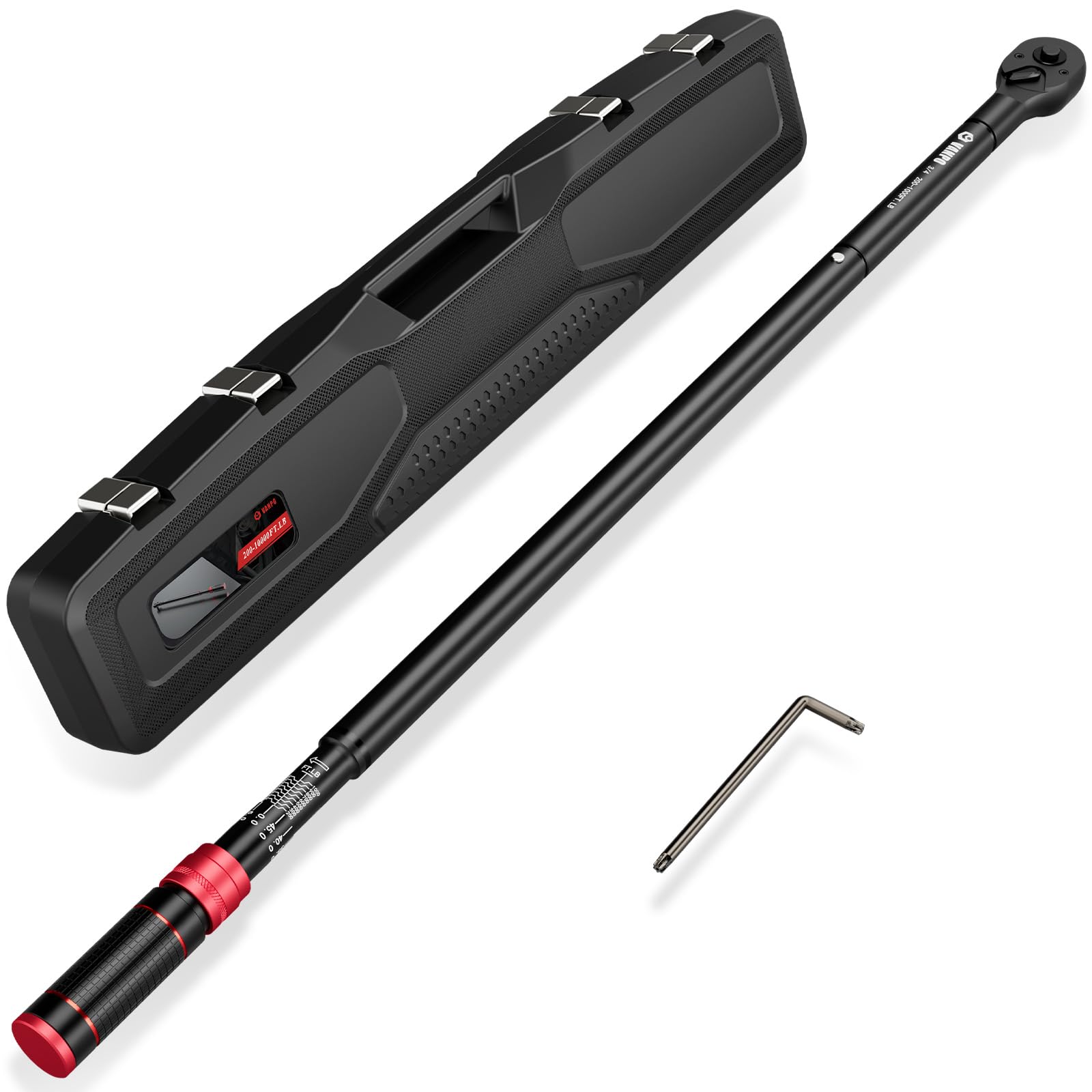 VANPO 3/4-inch Drive Click Torque Wrench, 200-1000 Ft-Lb/271-1355