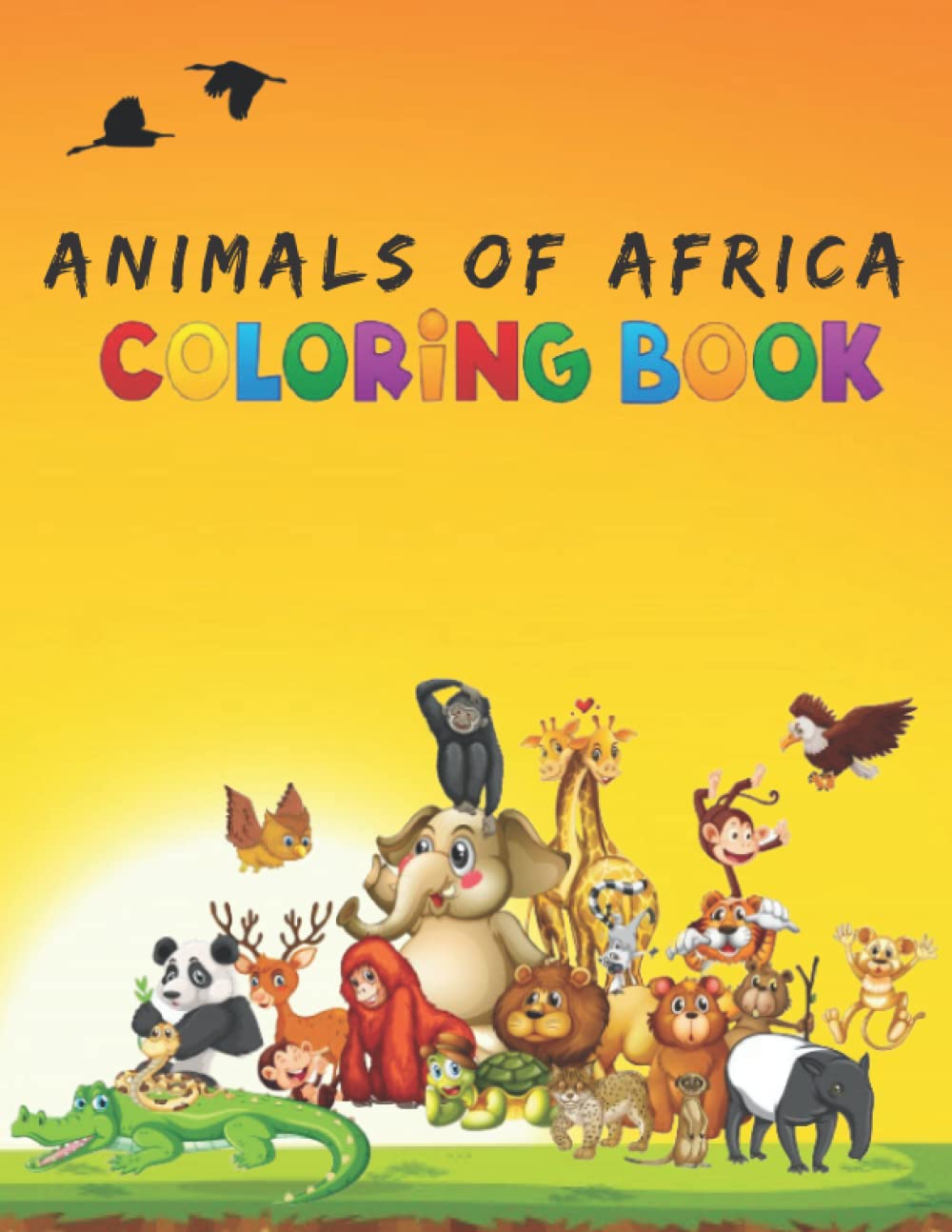 animals of africa coloring book: 44 Detailed Patterns of Safari Wildlife: Lions, Elephant, Zebra, Blue Wildebeest, Ring-tailed Lemur,Giraffes, Zebra, ... , Crocodile and More For Adults & Teenagers