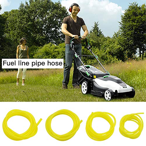 DXLing 4 Pieces Fuel Hose Pipe Petrol Hose Flexible Length 1.5 m Oil Hose Diesel Fuel Line Replacement Clear Tubing Fuel Lines Yellow Transparent Tubing Accessories for Chainsaw Blower Outdoor - Image 7
