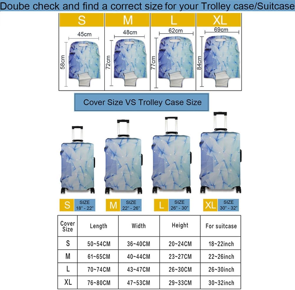 Travel Luggage Cover Spandex Suitcase Protector Washable Baggage Covers for 18-32 Inch Trunk Animal Tiger Print
