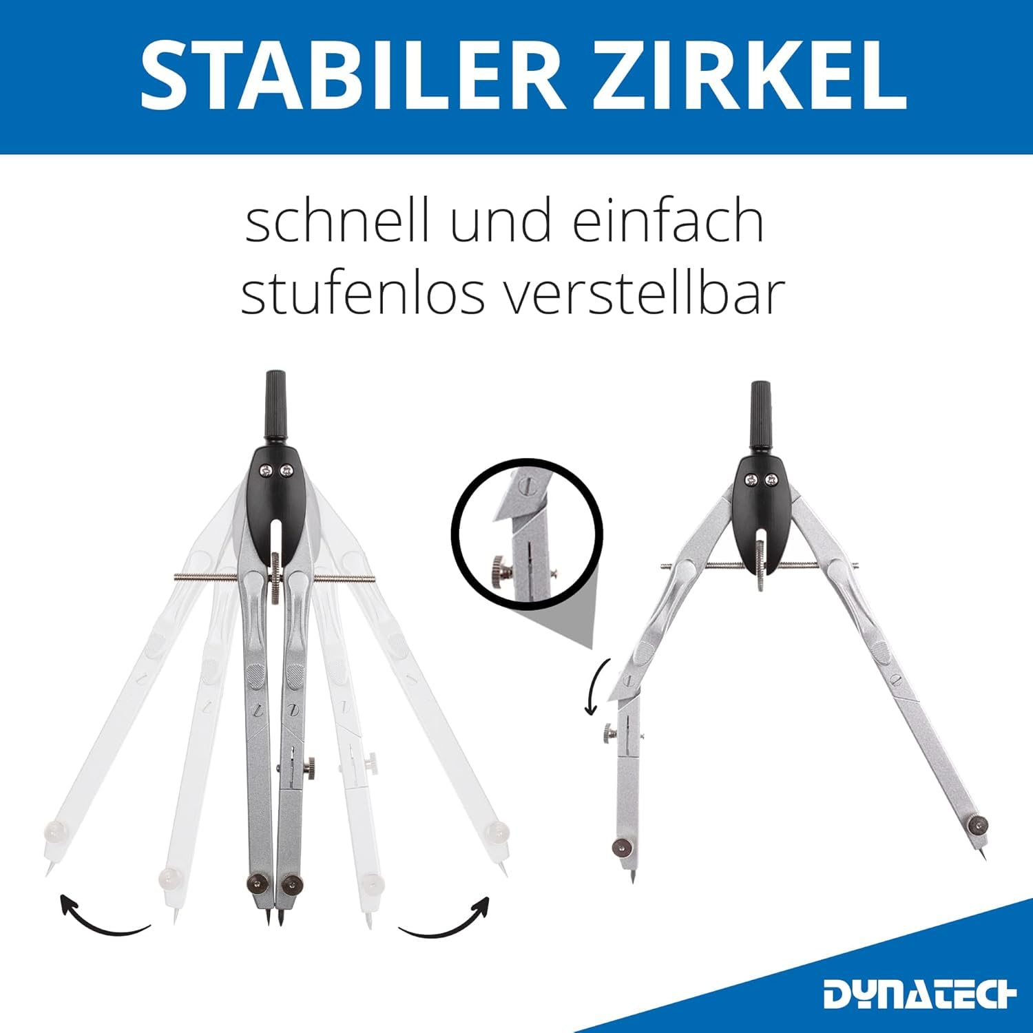 DynaTech Casio FX-991DE X mit Geometrie Zirkelset für Schule & Studium