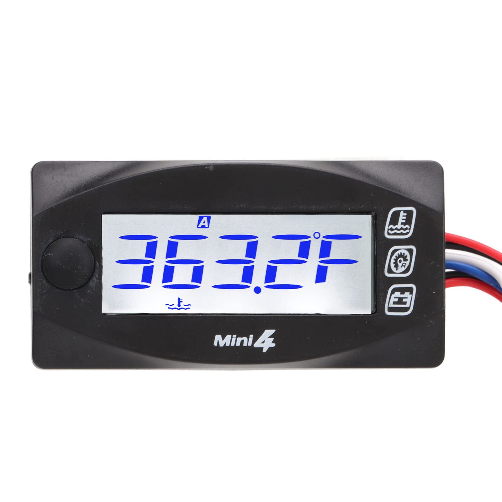 Misurazione della Temperatura dell'ACQUA Motociclistica, Termometro Digitale Moto Facile Installazione ABS LCD METTER TEMPORO ACQUA PER MOTORE (16 mm)