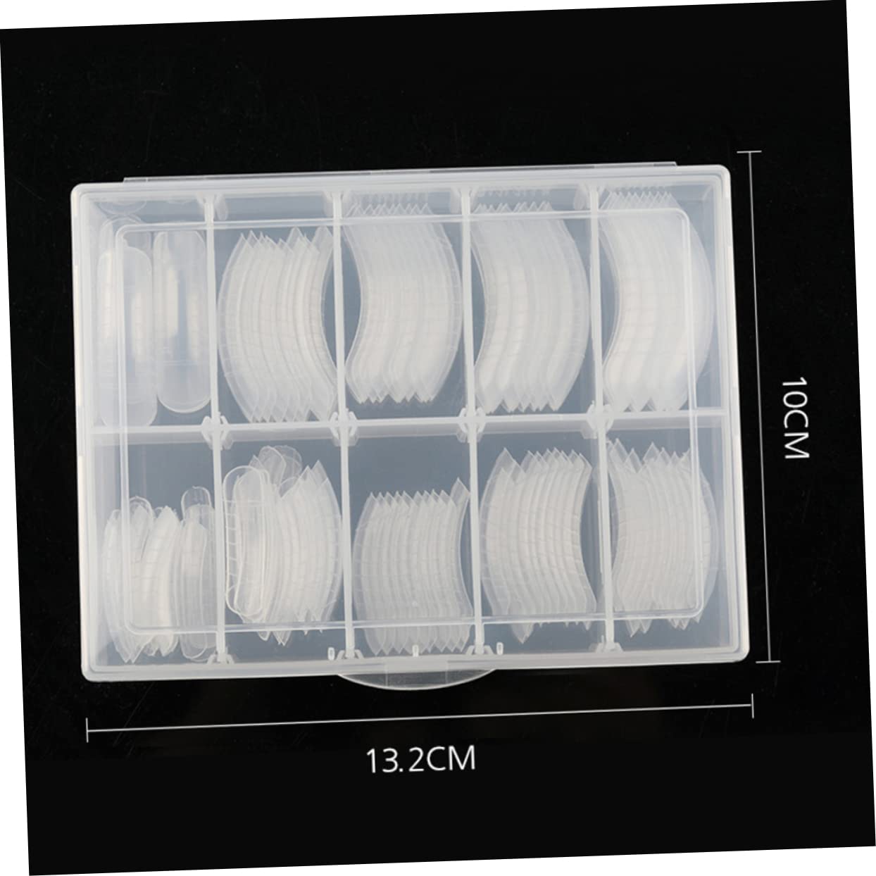 WOONEKY 120pcs Nail Molds Scaled Manicure Tools for Gel Nails Press Long Art Molds Tips Scale for Gel Extension Kit