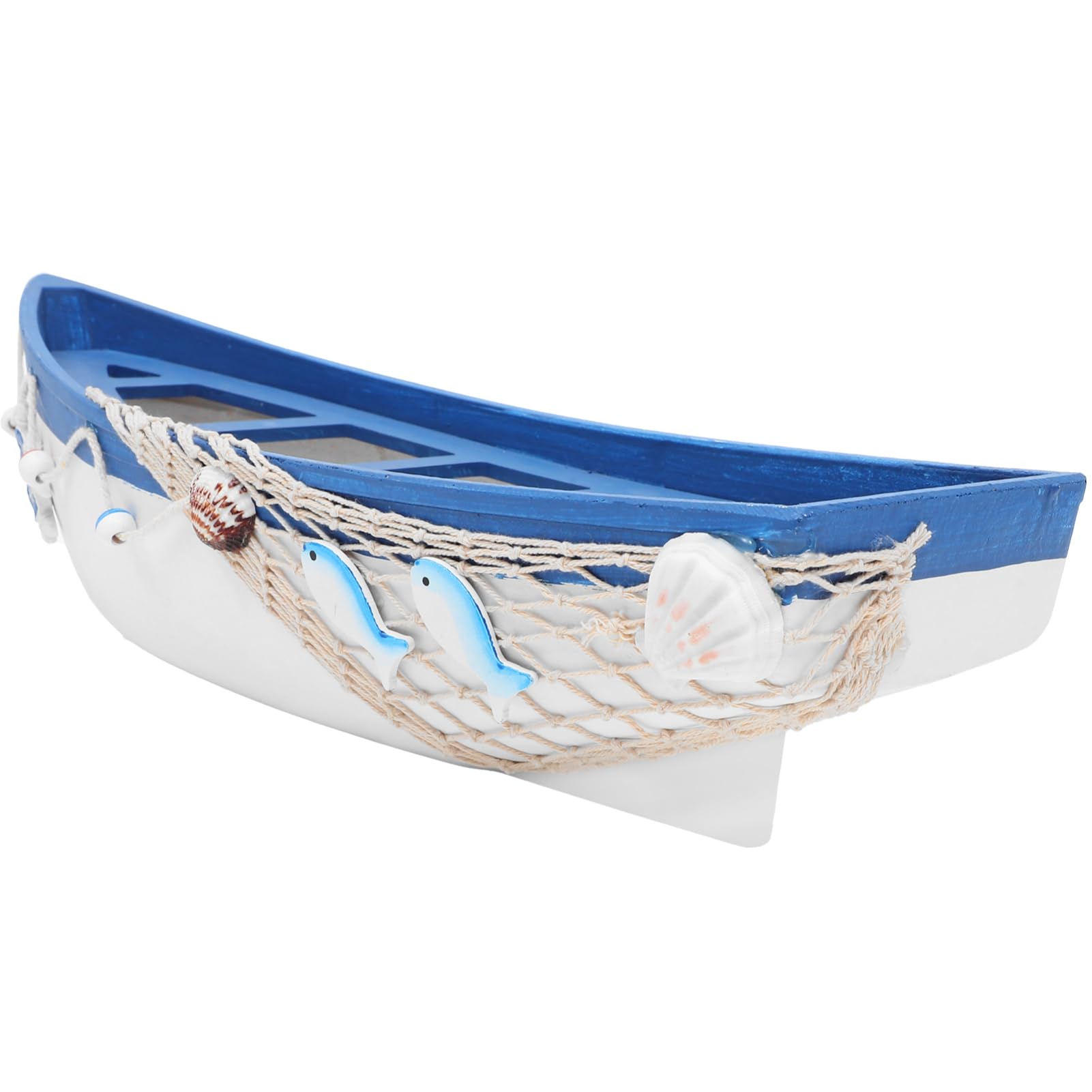 FUNOMOCYA Mediterranean Inspired Wooden Ship Model Nautical Home Decor Ornament for Beachy Aesthetic Unique Boat Crafts for Shelf Desk Decoration Present for Ocean Lovers