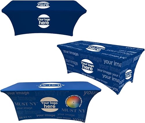 Miniatura 5 de Mantel personalizado de 4, 6 y 8 pies, mantel personalizado para eventos de ferias, cumpleaños, bodas, aniversarios, ferias, mantel personalizado