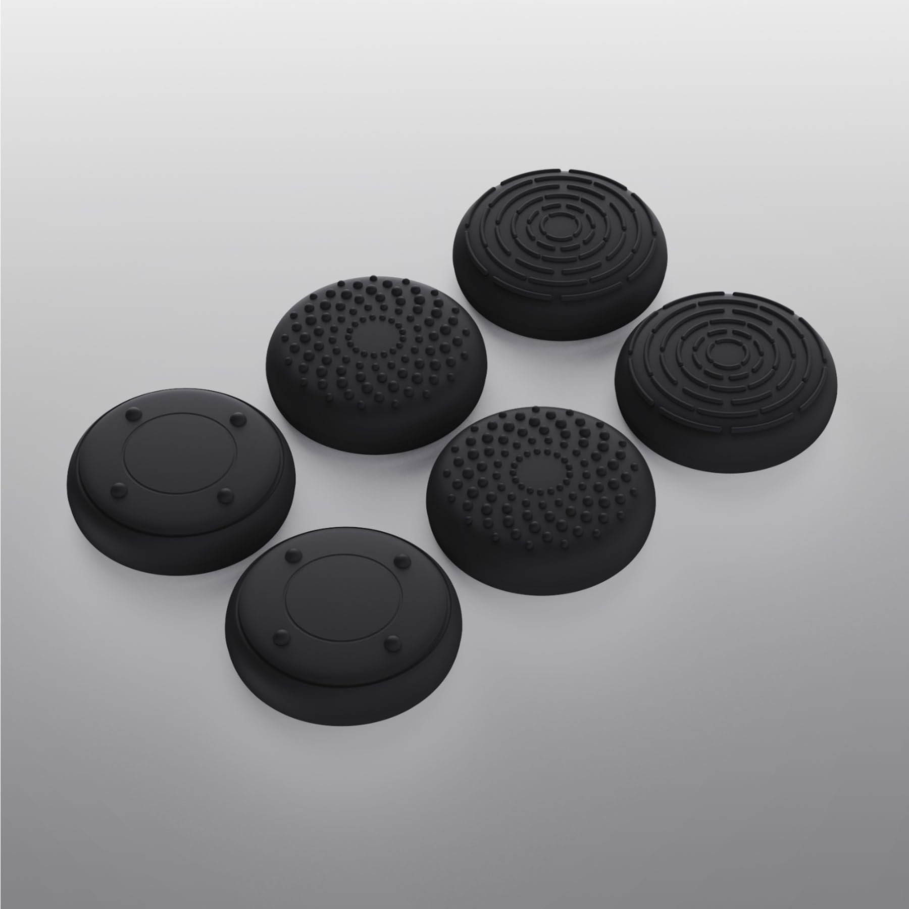 eXtremeRate PlayVital Black 3D Studded Edition Anti-Slip Silicone Cover Skin for ps5 Controller, Soft Rubber Case Protector for ps5 Wireless Controller with Thumb Grip Caps - Red & Black - 5