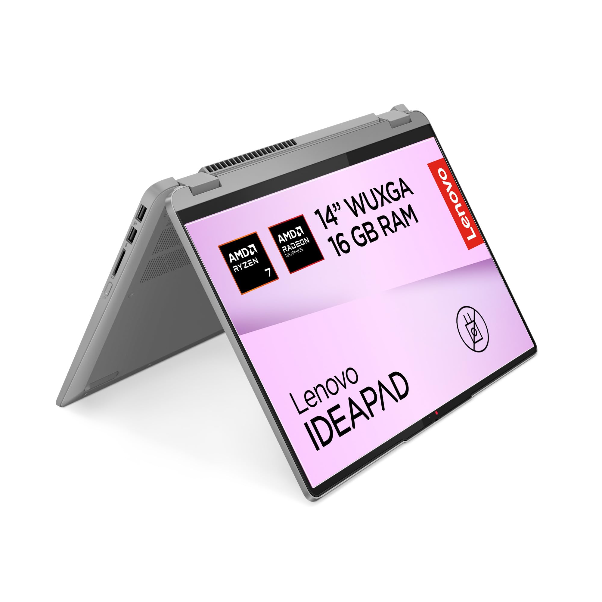 Lenovo IdeaPad Flex 5 Notebook Display 14" Touch IPS (1920x1200) IPS, AMD Ryzen 7 7730U, RAM 16GB, 512GB SSD, Digital Pen inclusa, Windows 11, Tastiera italiana QWERTY, Grey - Caricatore non incluso