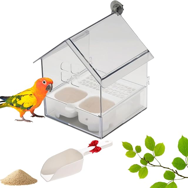 Comedero exterior extraíble para loros
