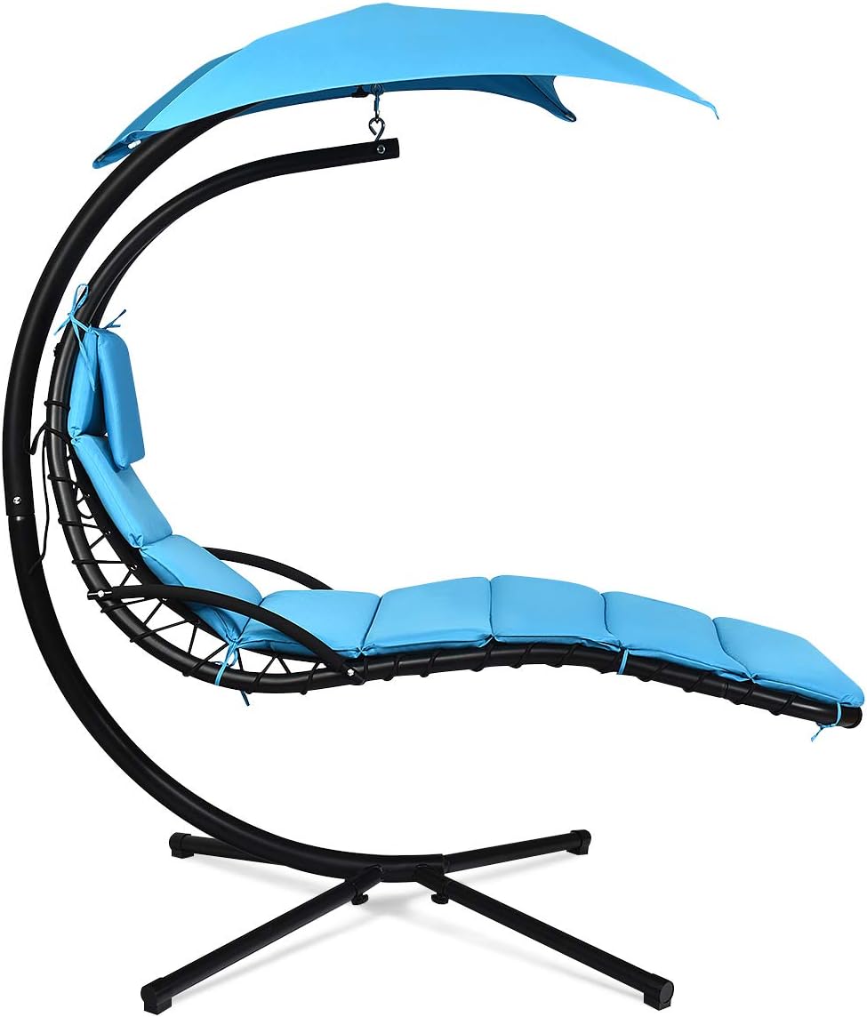 Best hanging chaise lounger chair arc stand