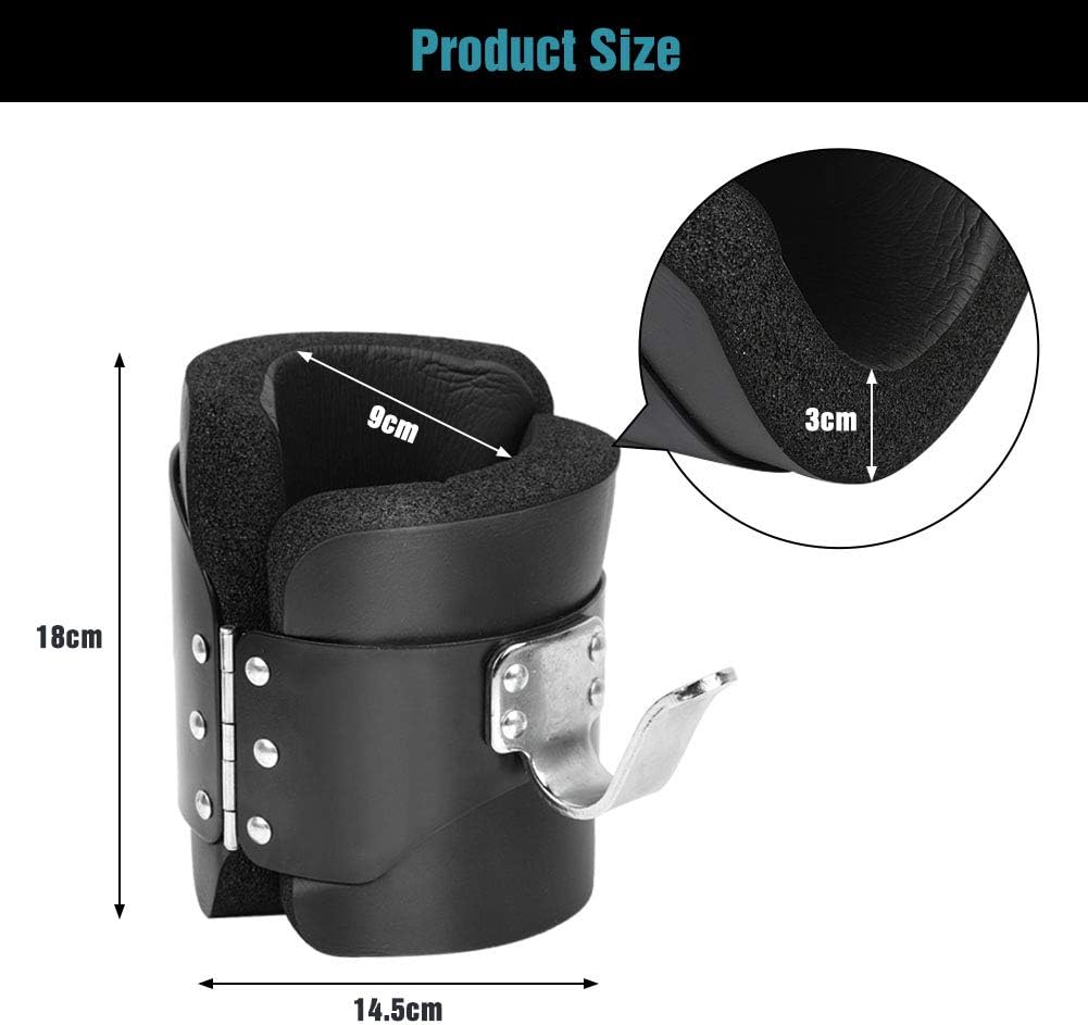 Inversion Boots, 1 Pair Fitness Strength Training Hang Pull Up Boots Hanging Upside Down Hooks with Comfortable Foam Padding and Locking Mechanism