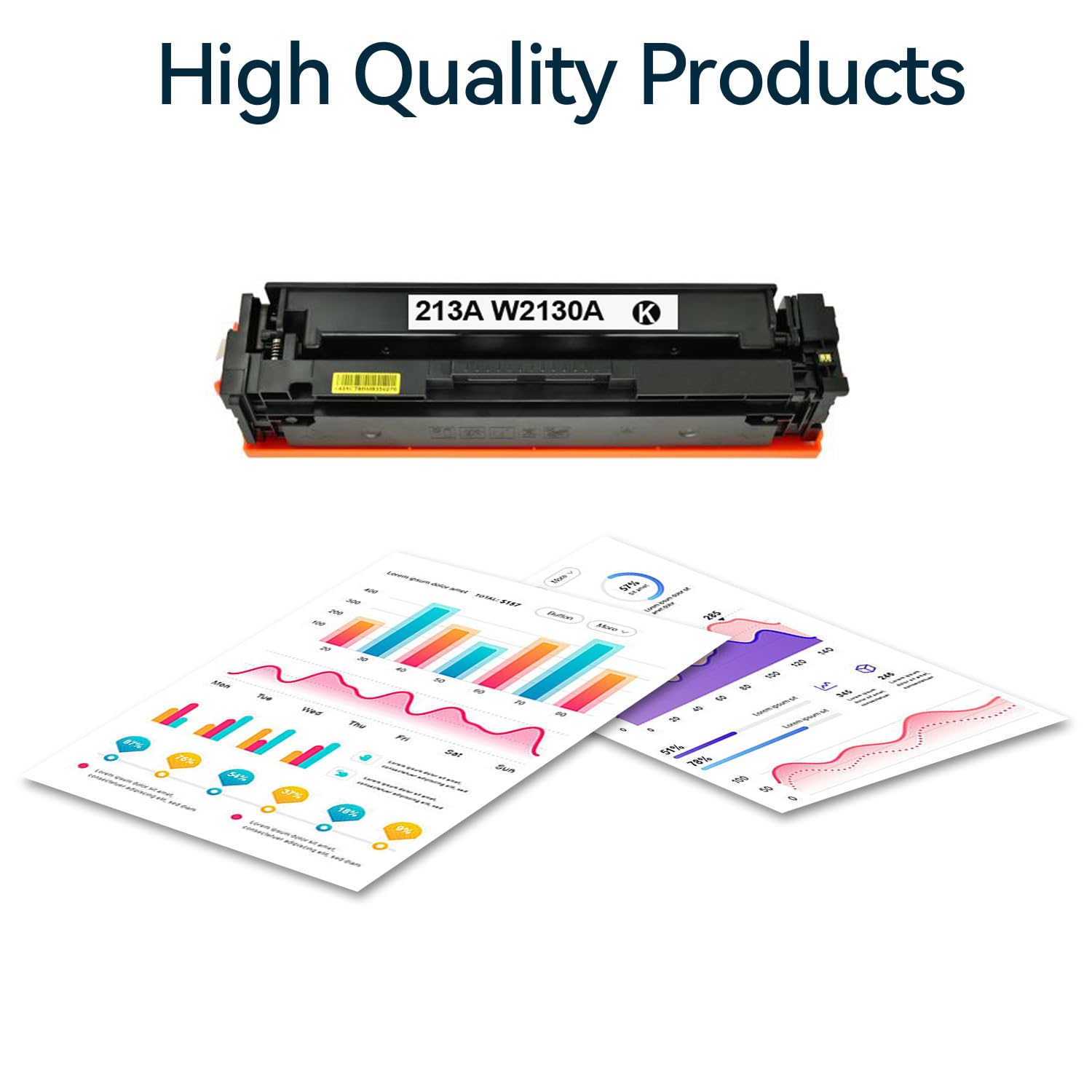 Remanufactured 213A Toner Cartridge - Replacement For HP 5700 6700 6800 Series Printers