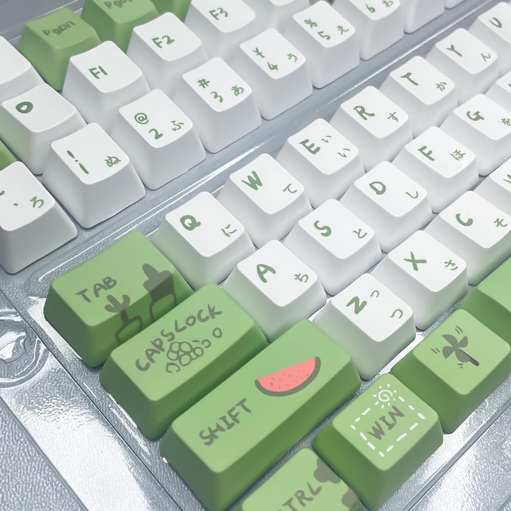 Cute Frogs Design japońskie klawisze do przełączników MX klawiatura mechaniczna, PBT XDA/OEM wysokość dla maszynistek i graczy
