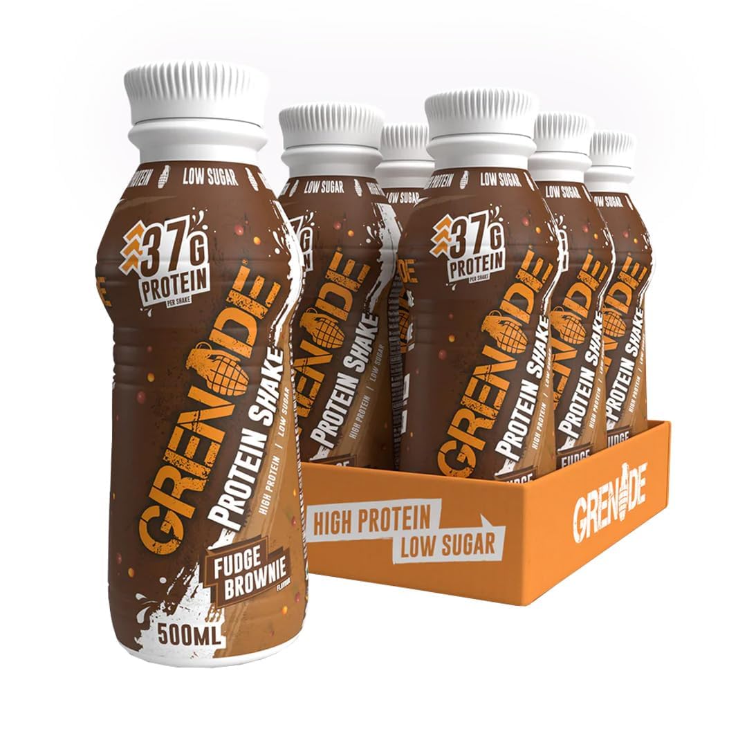 Grenade High Protein Shake, 6 x 500 ml - Fudge Brownie (Packaging May Vary)